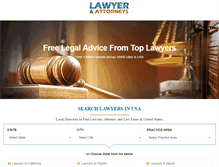 Tablet Screenshot of lawyerandattorneys.com